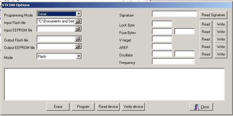 AVR Studio 4, STK500 i zablokowany fuse bit SPI Enabled