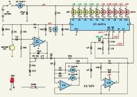 Wskaźnik wysterowania na diodach LED z mikrofonem