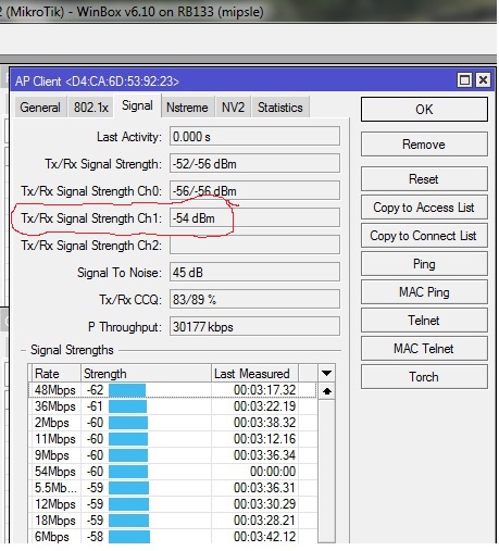 Mikrotik - Jak ustawić Tx/Rx Chains przy wyborze Antenna A w 802.11 N?