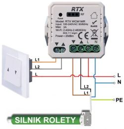 [CBLC9/BK7231N] Sterownik rolet RTX WCM1MR z wyprowadzonym GPIO