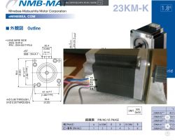 Jakie są parametry prądowe i krokowe silnika Minebea 23KM-K155-P1V?