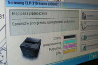 Samsung CLP-315 - Błąd pasa przenoszenia, Film, Zdjęcia Samsung CLP-315 - Błąd pasa przenoszenia, Film, Zdjęcia