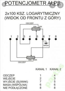 SONY TA-F570ES wymiana potencjometru głośności na sterowany pilot, MUTE z pilota