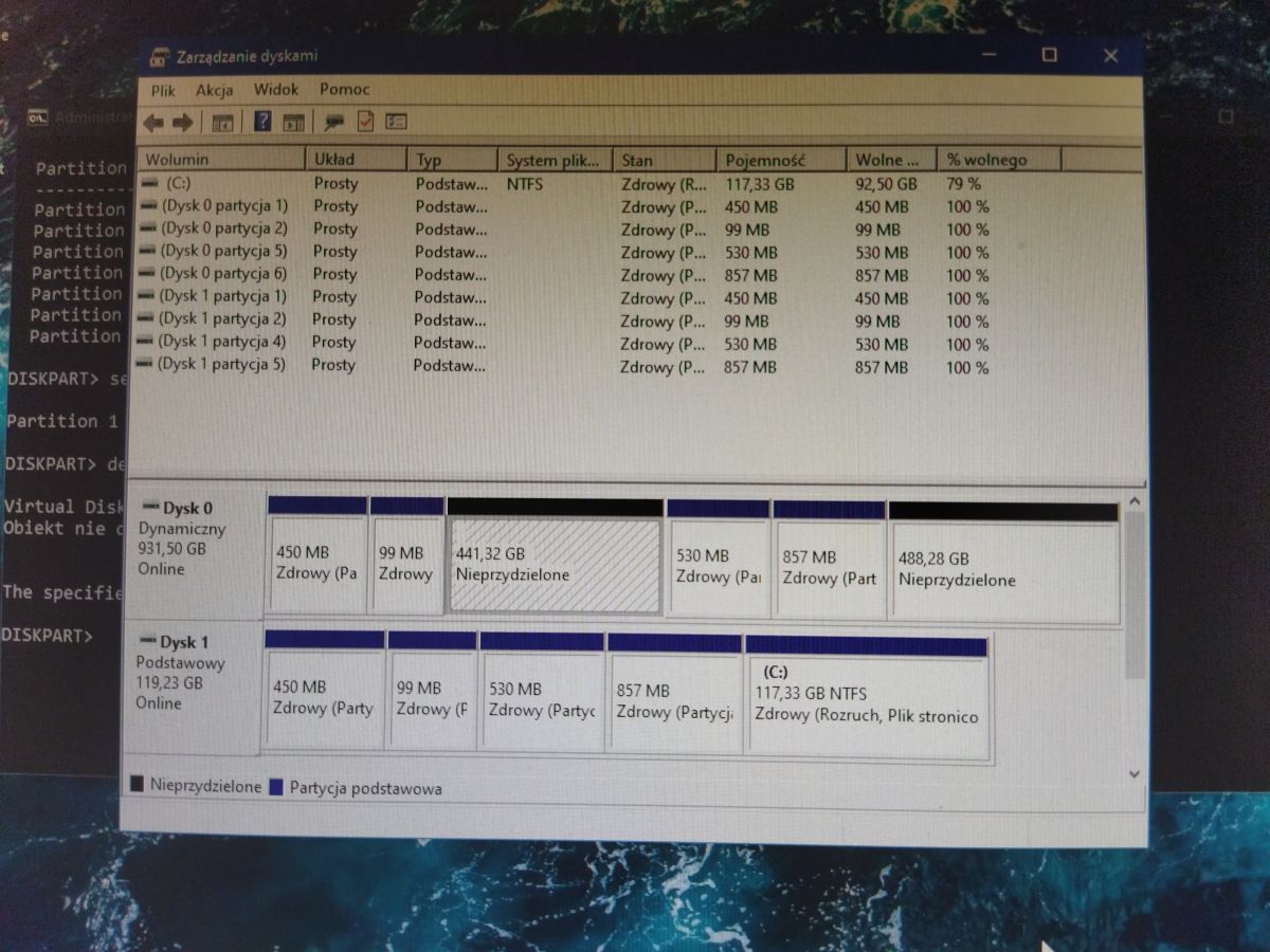 Usuwanie partycji odzyskiwania po przeniesieniu systemu Windows z HDD