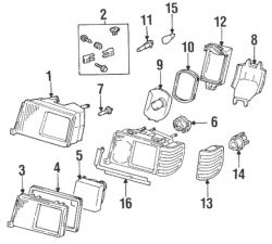Wymiana żarówki w przednim reflektorze Mercedes SEC 500 (wersja Ameryka)