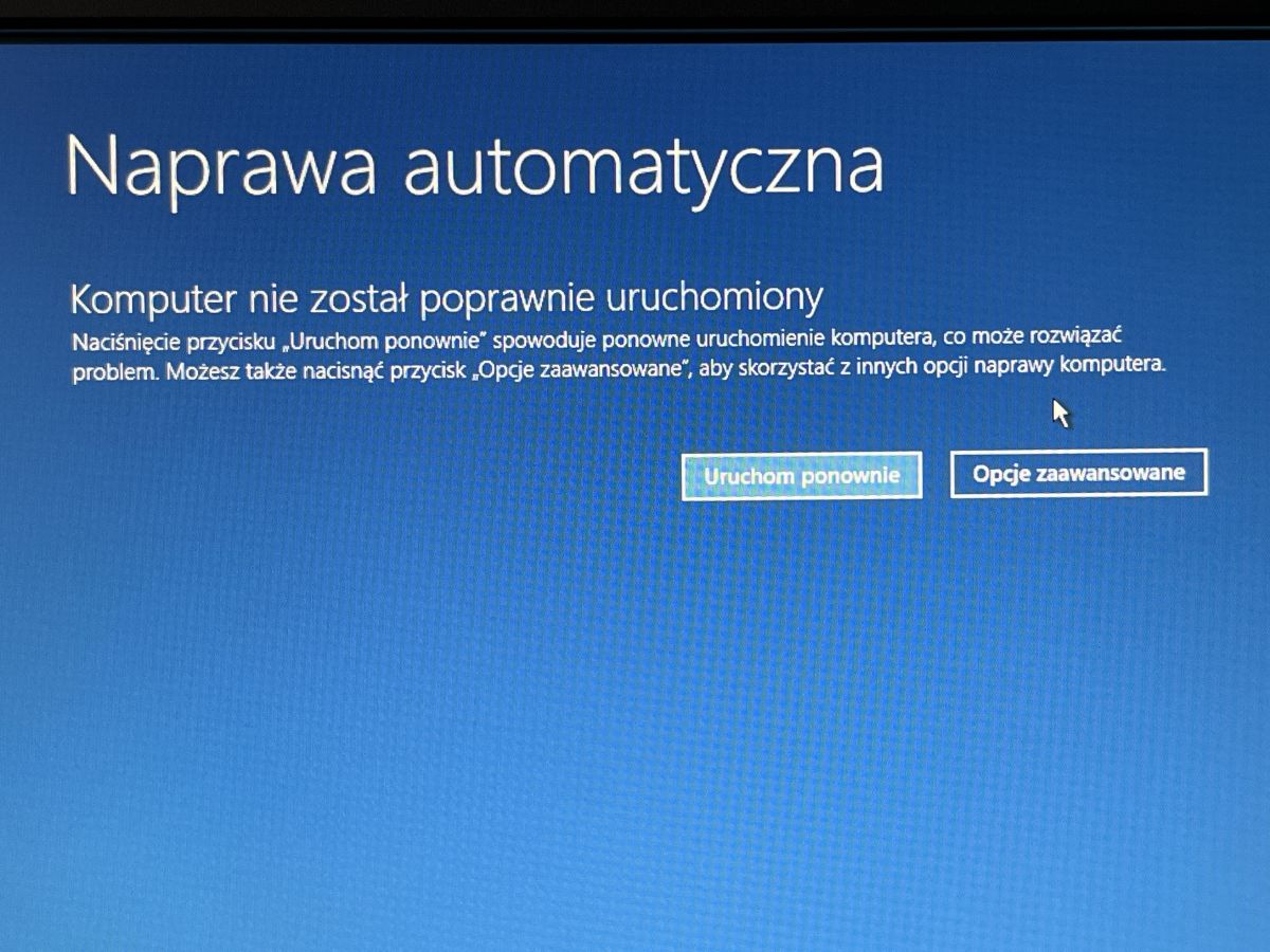 [Rozwiązano] Dell Optiplex 7060 - po zaniku prądu windows 10 nie