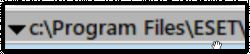Zrzut ekranu ścieżki folderu c:\Program Files\ESET.