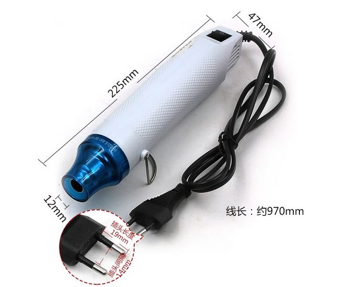 Zastosowanie Gorącej Wiatrówki do obkurczania koszulek termokurczliwych ;)