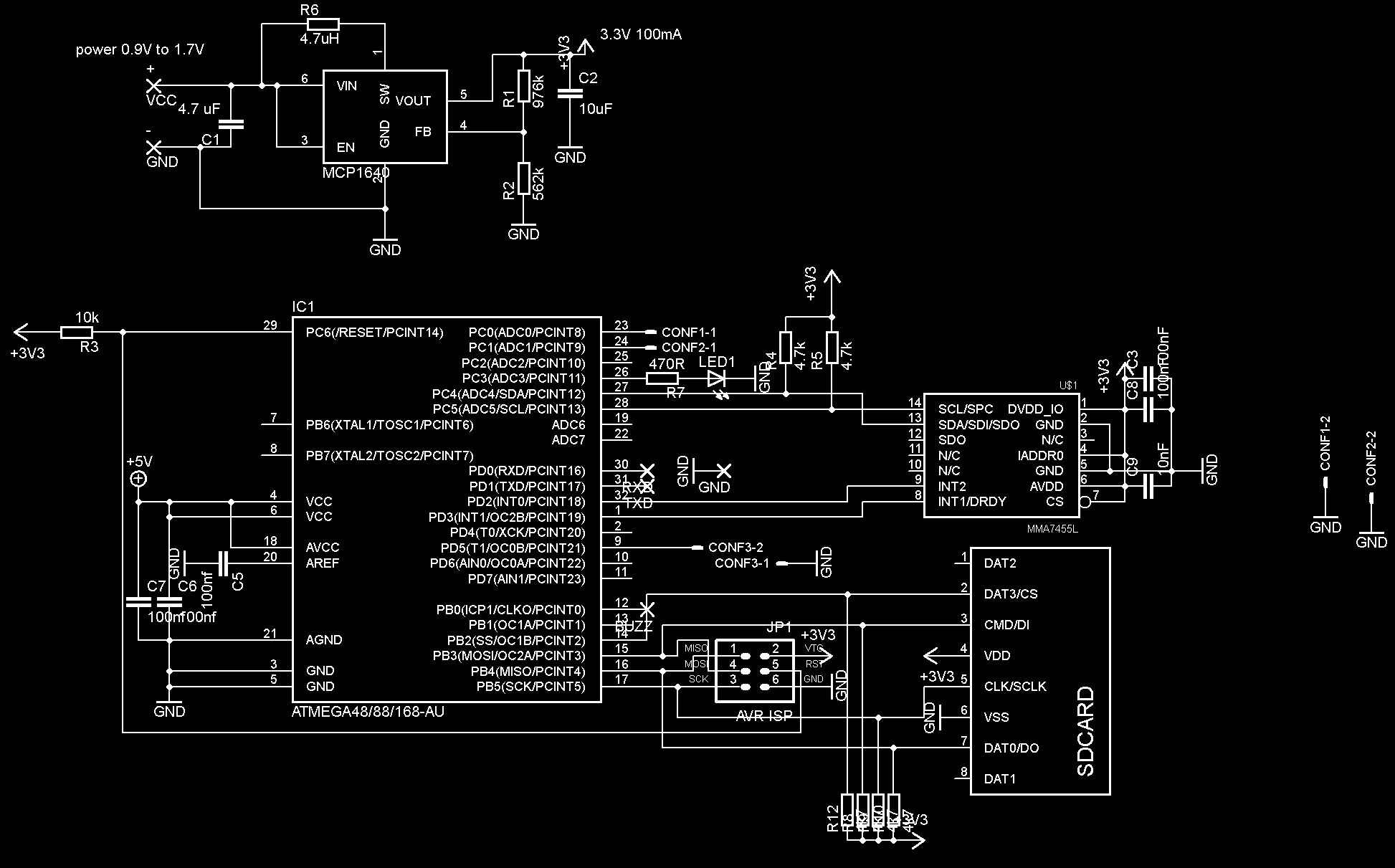 Atmega8L 3,3V - niskie napięcie na pinach I/O, brak reakcji LED, co ...