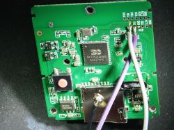 Printed circuit board with BK7252QN68 chip and connected wires.