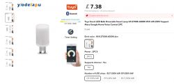 Tuya G9 Smart LED Bulb with Dimmable Feature Tuya G9 smart LED bulb with mobile app on screen.