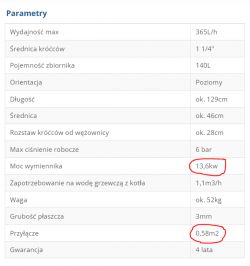 Ogrzewanie gazowe 54m2: Zasobnik ERMET 140l z wężownicą - zastosowanie Junkersa zamiast pieca