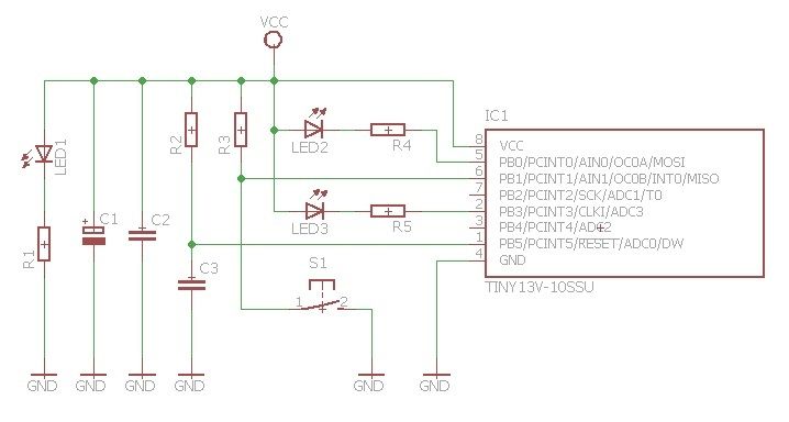 ATtiny13 Programowy PWM; Timer0 oraz przerwania; [c][eclipse]