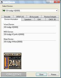 SB Audigy 2 ZS pod Windows 7 >>> cicho gra