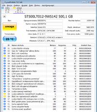 Seagate Momentus Thin 500 GB - Uwaga w CDI, partycje wyświetla jako Raw, itp.