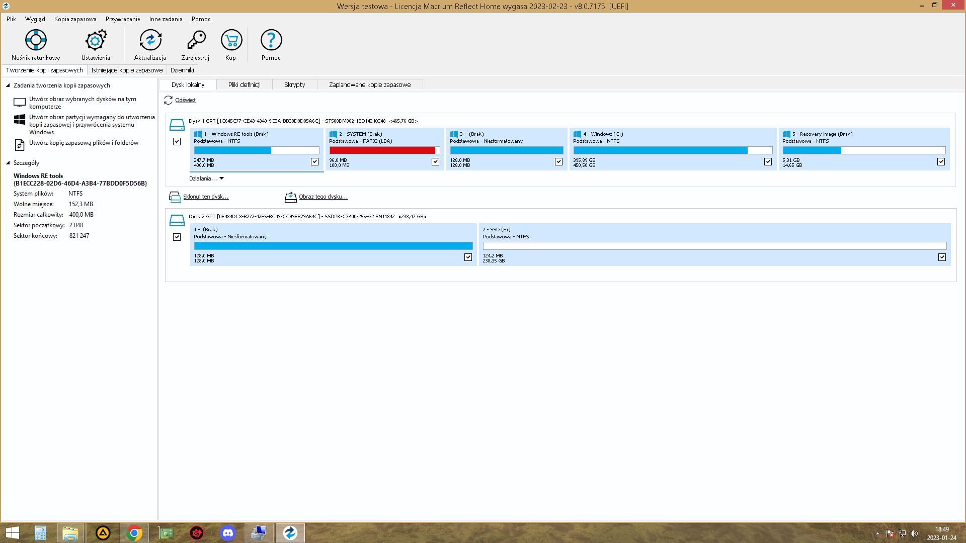 Przeniesienie systemu z HDD na SSD i oddzielenie plików systemowych od
