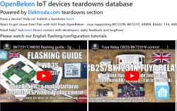 Global IoT device teardowns/reverse engineering list (and how to free from cloud guides), OpenBeken