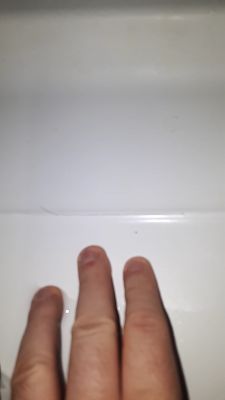 Shower cubicle - the base of the shower cubicle is cracked + cracked b