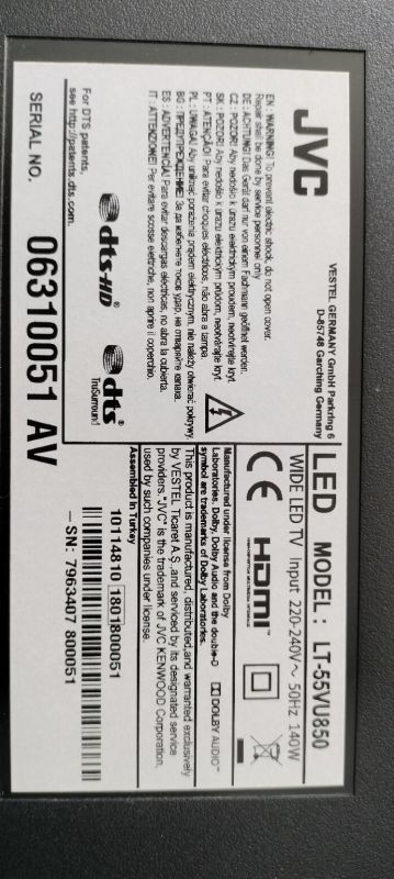 JVC LT-55VU850 / 17MB130P / VES550QNDL-2D-U11 - Need USB recovery firmware after wrong firmware flas