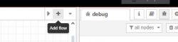 Add flow button in the node-red user interface.
