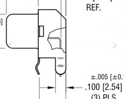 Technical drawing of a detail with dimensions.