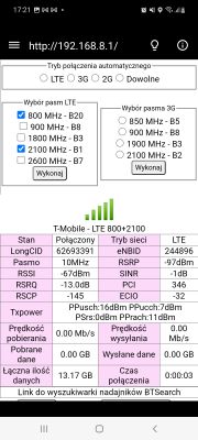 Lokalizacja ZTE MF258K pomiędzy dwoma BTS-ami vs. odizolacja oraz wybór anteny LTE Signaflex