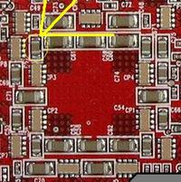 Radeon 9800 XL Medion - Naprawa i wartości kondensatora SMD po uszkodzeniu
