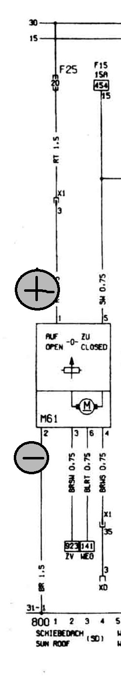 Szyberdach do opla Omegi B opis zasilania