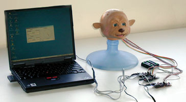 F.A.C.E głowa podłączona do komputera