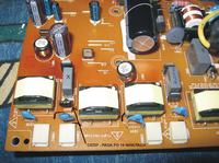 Pali tranzystor Q808 w BENQ FP71G LCD na płycie 48.L8302.A30