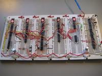 24-godzinny zegar na układach TTL i wyświetlaczach LED