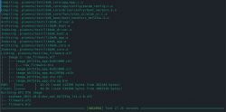 Screenshot of the esphome compilation in a terminal.