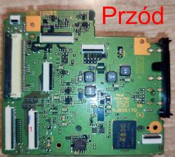Przód płyty głównej aparatu Panasonic Lumix z oznaczeniem złącza FPC 1