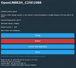 OpenLN882H_C25E1088 Web Application Screenshot of the OpenLN882H_C25E1088 web application.