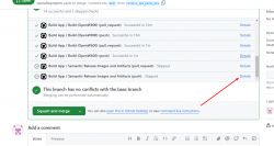 Overview of build results in the GitHub Actions panel with the Details button highlighted.