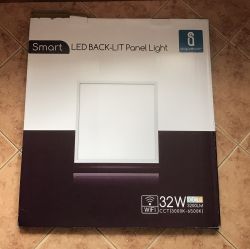 Packaging of Aigostar LED Smart Back-Lit Panel Box of large LED Smart Back-Lit panel from Aigostar.