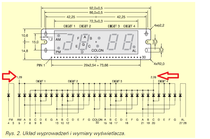 zegarek z niecodziennym budzikiem na SC8560 - elektroda.pl