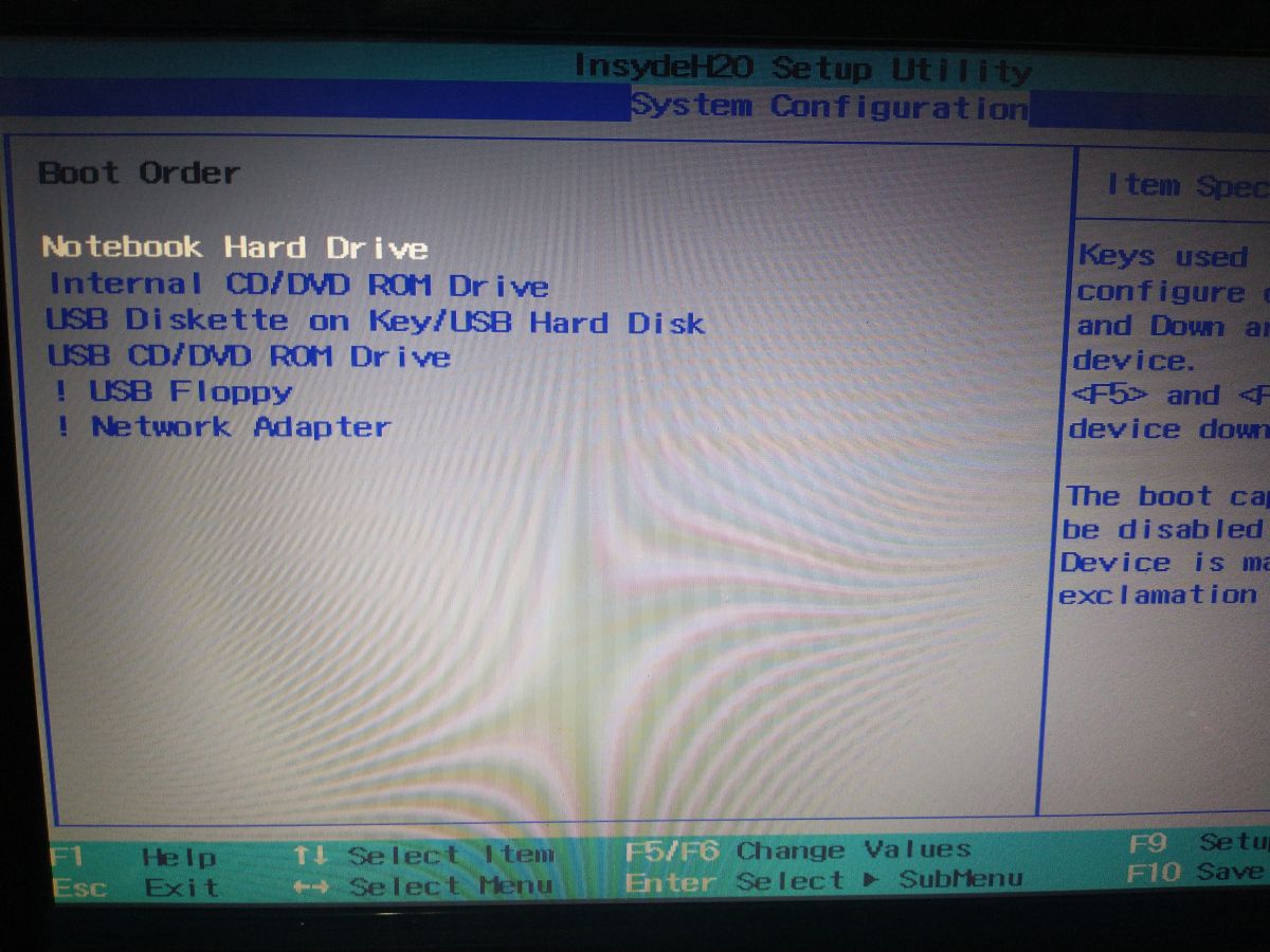 No bootable device insert boot disk and press any key