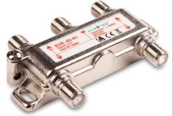 Metalowy rozdzielacz SAT Axing SVE 40-01 z czterema złączami F