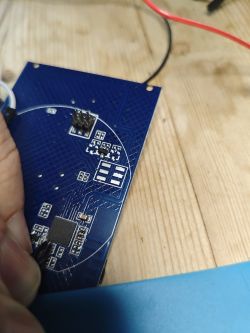 Needles connected to a printed circuit board