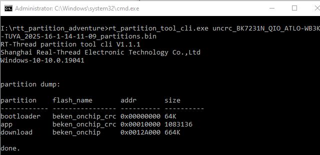 Beken Flash Dump Partition Info Extraction with RT-Threads Partition Tool - Development Thoughts? Beken Flash Dump Partition Info Extraction with RT-Threads Partition Tool - Development Thoughts?