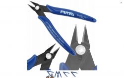 Obcinaczki boczne precyzyjne Plato model 170 z niebieskimi uchwytami.