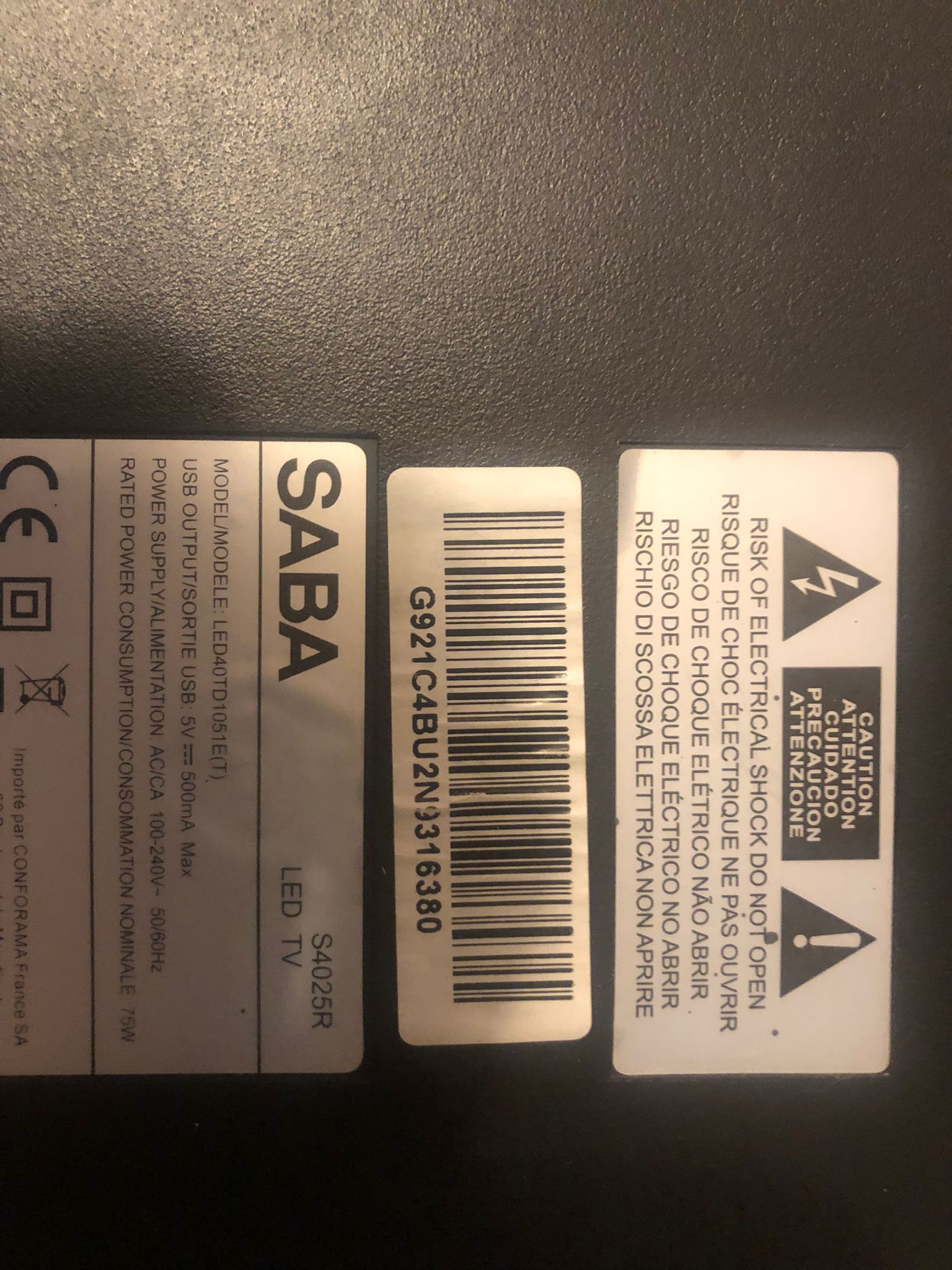 Firmware para TV Saba LDE40TD1051E(T) travada em tela de inicialização