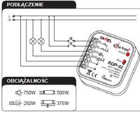 Zamel RNK-04 + ROP-02 - 3-wire switch, bridge at lamp for 2-channel?