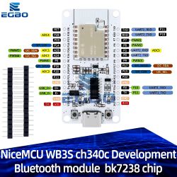 NiceMCU WB3S development board with Sparkle XH-WB3S marking and BK7238 chip.