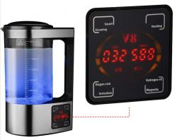 Hydrogen water generator device with V8 control panel.