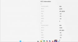 Zrzut ekranu przedstawiający informacje SCC na systemie Windows z parametrami połączeń komórkowych.