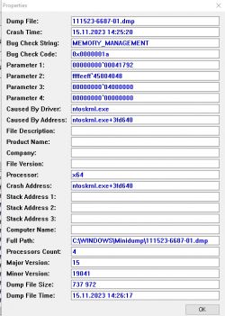 Bluescreeny na używanym komputerze: Kernel-Power, Identyfikator 41, błędy dysku i RAM