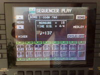 Technics sx-KN5000 - Cieńki pasek na wyświetlaczu intrumentu