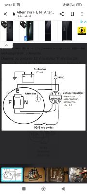 Alternator HC-Cargo 110137 podłączenie regulatora IN551